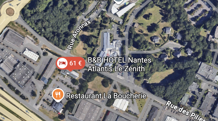 carte- hotel a saint herblain